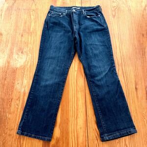 Levi's 505 Straight Leg Jeans Womens 14 Dark Wash Denim Mid Rise Blue Pants